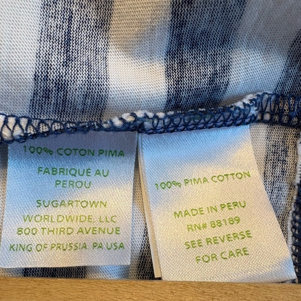 Lilly Pulitzer Navy White Striped Dress Pima Cotton Shift Nautical Chic M - Picture 4 of 12